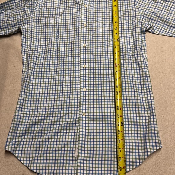 Peter Millar Green and Blue Checkered Shirt - Picture 5 of 6